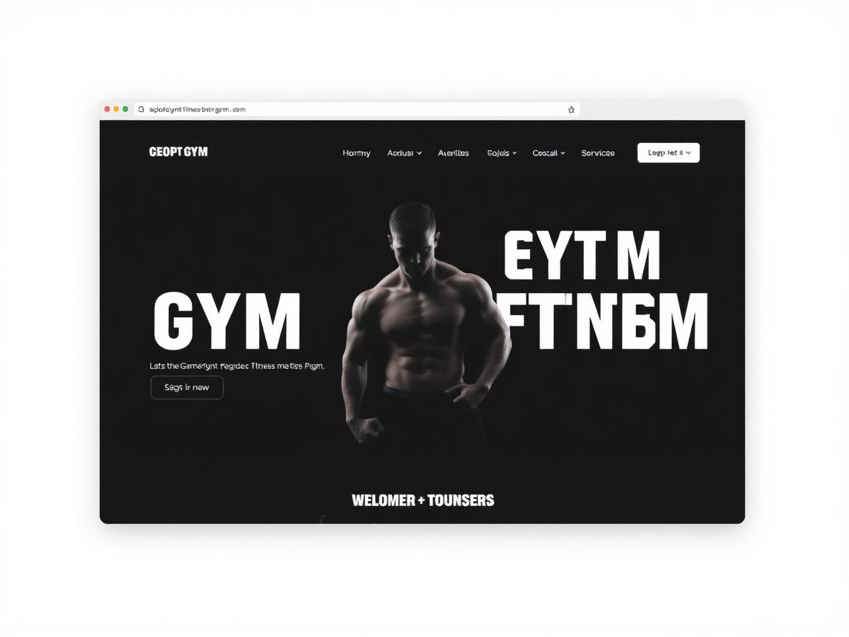 Gym Website design preview